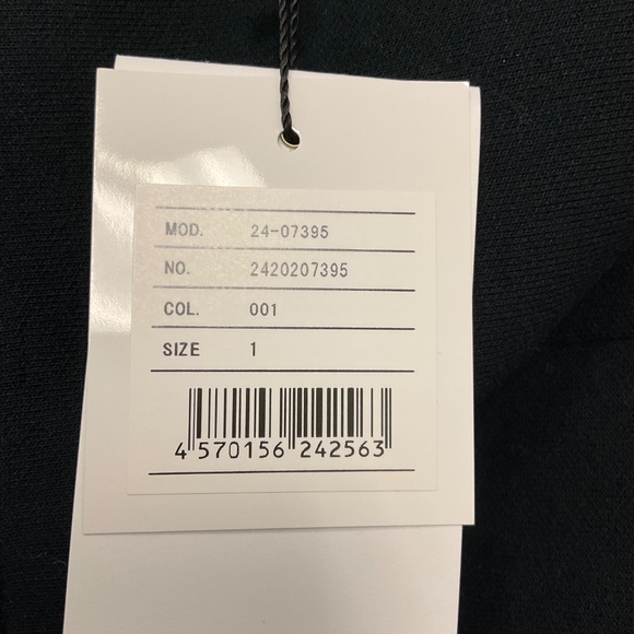 SACAI BLACK SPONGE SWEAT DRESS - Picture 6 of 6